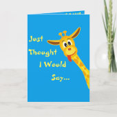 Little Boy Giraffe Birthday Kaart (Voorkant)