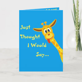 Little Boy Giraffe Birthday Kaart