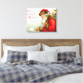 Little Boy Giving Santa a Letter Canvas Afdruk (Insitu (Slaapkamer))
