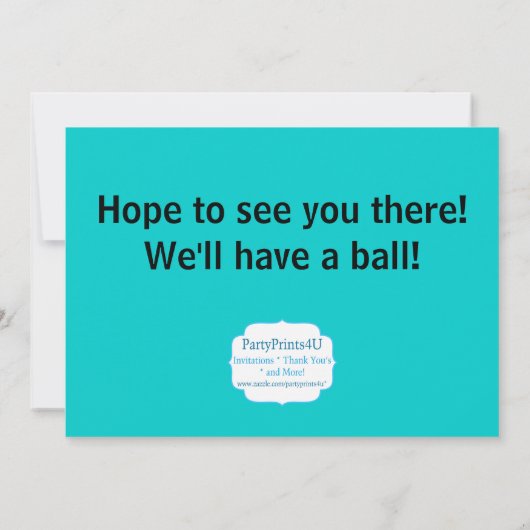 Little Boy Golfer Birthday Party Invitation Kaart (Achterkant)