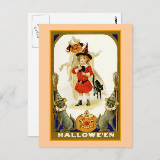 Little Boy Halloween Briefkaart (Voorkant / Achterkant)