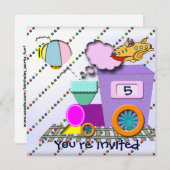 Little Boy Invitation Kaart (Voorkant / Achterkant)