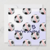 Little Boy Invitation soccer Kaart (Voorkant)