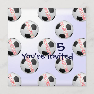 Little Boy Invitation soccer Kaart