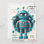 Little Boy Leuke Speelgoed Grappige Robot Eerste 1 Kaart (Voorkant)