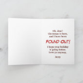 Little Boy Naughty List Christmas Kaart (Binnen)