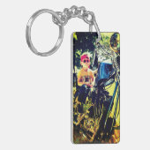 Little Boy op Big Motorcycle AcrylSleutelhanger Sleutelhanger (Voorkant Links)