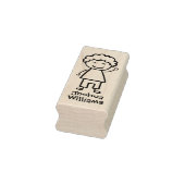 Little Boy Personalized Rubber Stamp Rubberstempel (Stempel)
