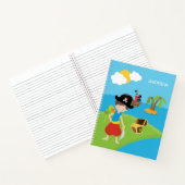 Little Boy Pirate met Treasure and Parrot Notitieboek (Binnen)