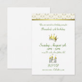 Little Boy Prince Birthday Kaart (Voorkant / Achterkant)