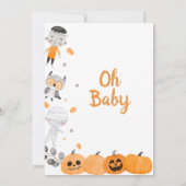 Little Boy Pumpkin Baby shower Uitnodiging (Achterkant)