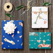 Little Boy Racing Waterverf Pattern Birthday