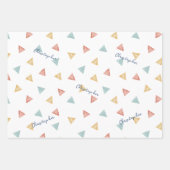 Little Boy Racing Waterverf Pattern Birthday Inpakpapier Vel (Voorkant 2)