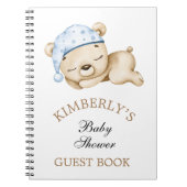 Little Boy Teddy Bear Baby shower gepersonaliseerd Notitieboek (Voorkant)
