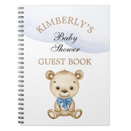 Little Boy Teddy Bear Baby shower gepersonaliseerd Notitieboek