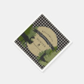 Little Boy Verjaardag Grijs Zwart Hert Antlers Moo Servet (Hoek)