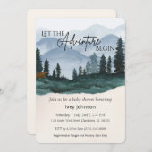 Little Boy Woodlands Baby Shower Uitnodiging  (Voorkant / Achterkant)