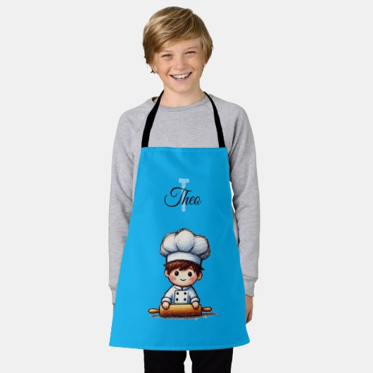 Little Boys Chef Schort (Gedragen)