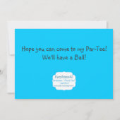 Little Boys Golf Birthday Party Invitation Kaart (Achterkant)