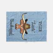 Little Boy's Longhorn Steer Fleece Blanket Deken (Voorkant (Horizontaal))