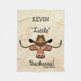 Little Boy's Longhorn Steer Fleece Blanket Deken
