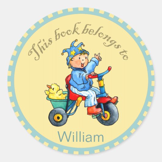 Little Boys Trike Book Sticker (Voorkant)
