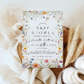 Little Bright Wildflower Baby shower Kaart