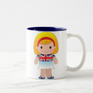 Little British Girl Tweekleurige Koffiemok