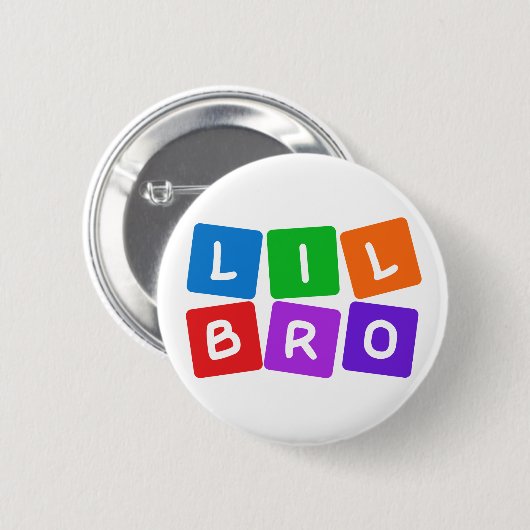 Little Bro-toets Ronde Button 5,7 Cm (Voorkant /achterkant)