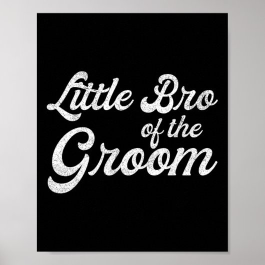Little Bro van de bruidegom Shirten voor Kinder jo Poster (Voorkant)