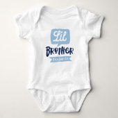 Little Brother Baby Notice Name & Monogram Romper (Voorkant)