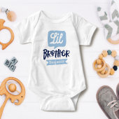 Little Brother Baby Notice Name & Monogram Romper