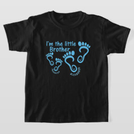 Little Brother Big Brother Footprints T-shirt