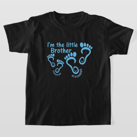Little Brother Big Brother Footprints T-shirt (Laagn)