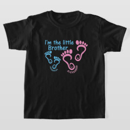 Little Brother Big Sister Footprints T-shirt
