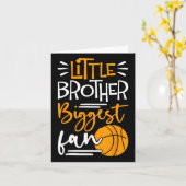 Little Brother Biggest Fan Bysketbyll Kaart (Gele Bloem)