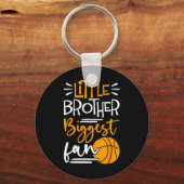 Little Brother Biggest Fan Bysketbyll Sleutelhanger (Voorkant)