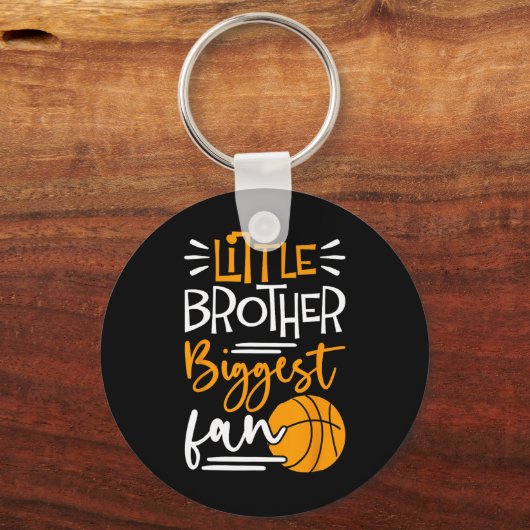 Little Brother Biggest Fan Bysketbyll Sleutelhanger (Voorkant)