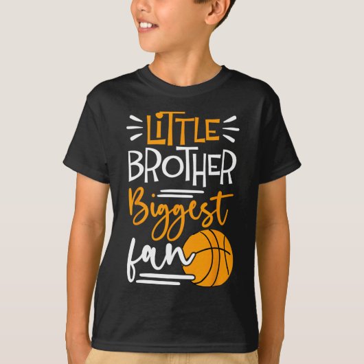 Little Brother Biggest Fan Bysketbyll T-shirt (Voorkant)