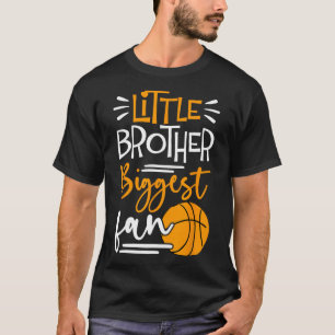 Little Brother Biggest Fan Bysketbyll T-shirt