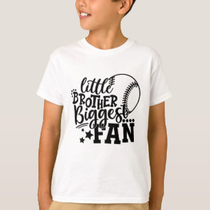 Little Brother Bigmost Fan Baseball T-shirt