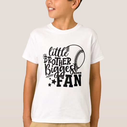 Little Brother Bigmost Fan Baseball T-shirt (Voorkant)