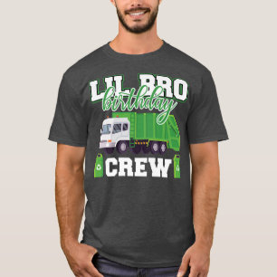 Little Brother Birthday Crebage Truck Family T-shirt