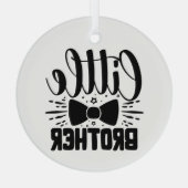 Little Brother, Bowtie Baby Glas Ornament (Achterkant)