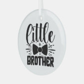 Little Brother, Bowtie Baby Glas Ornament (Voorkant links)
