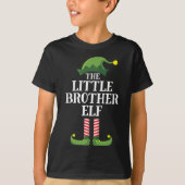 Little Brother Elf Matching Family Kerstbys T-shirt (Voorkant)