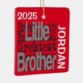 Little Brother Extraordinaire CUSTOM Keramisch Ornament (Rechts)