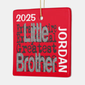 Little Brother Extraordinaire CUSTOM Keramisch Ornament (Links)
