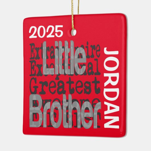 Little Brother Extraordinaire CUSTOM Keramisch Ornament (Links)