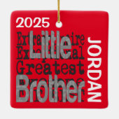 Little Brother Extraordinaire CUSTOM Keramisch Ornament (Achterkant)